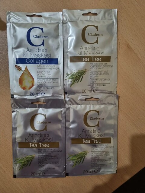 Claderm yüz maskesi( 4 adet)