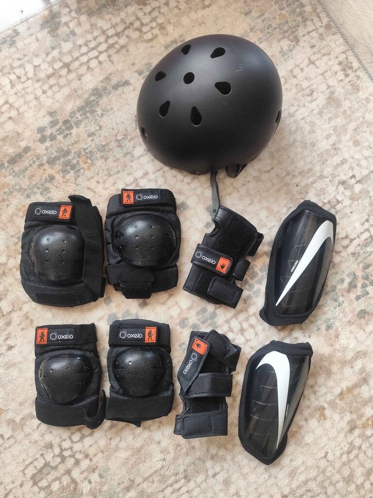 Oxelo Çocuk Paten/Kaykay Kaskı Koruma Seti (50-54 cm) + Nike Tekmelik - 2