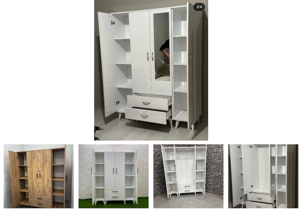 4 kapaklı elbise dolabı vbmcwntlaj - 2