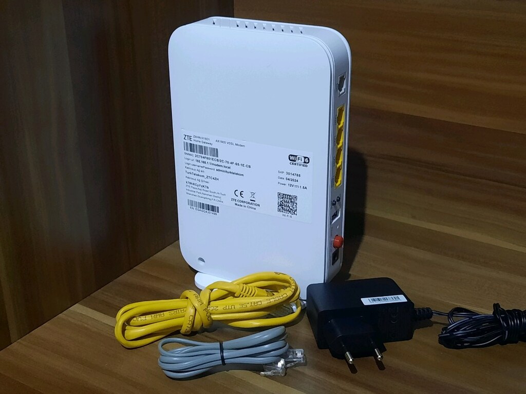 WİFİ 6 VDSL MODEM YENİ NESİL 5G VE 2.4G, ZTE, 1ECB - 2