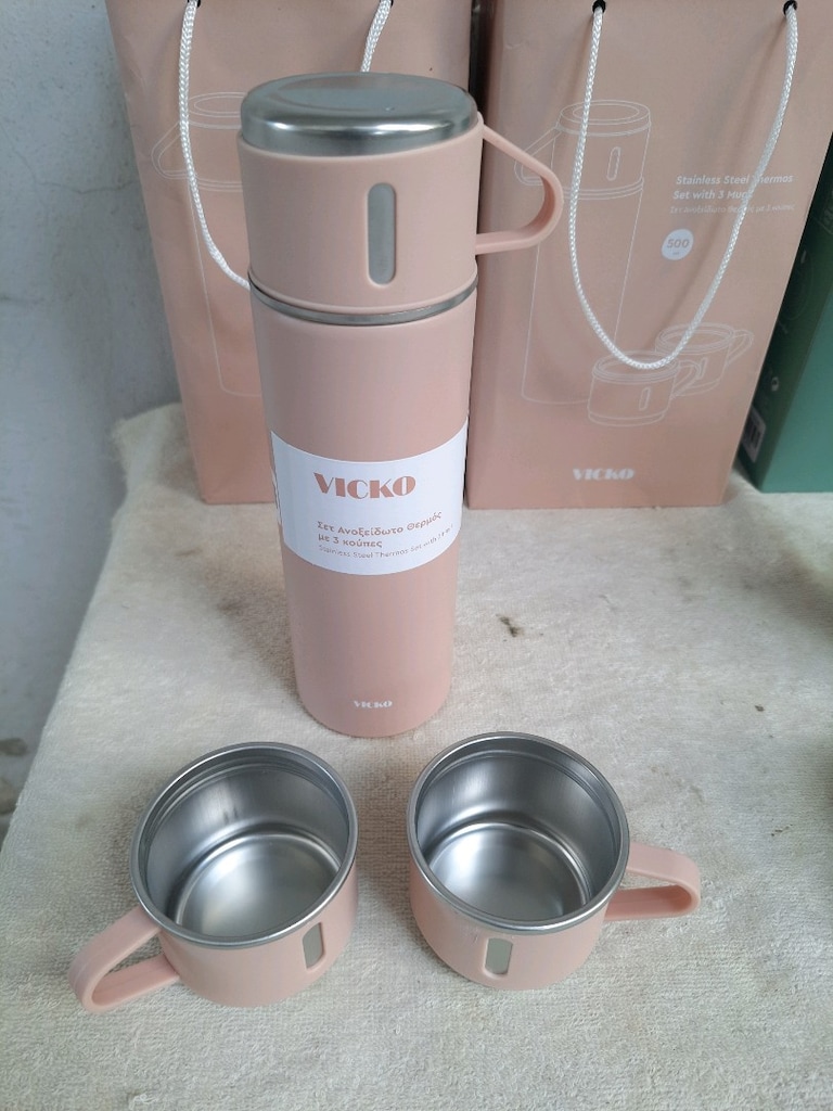 ÇELİK TERMOS 500ml. 3 ad. BARDAKLI - 4