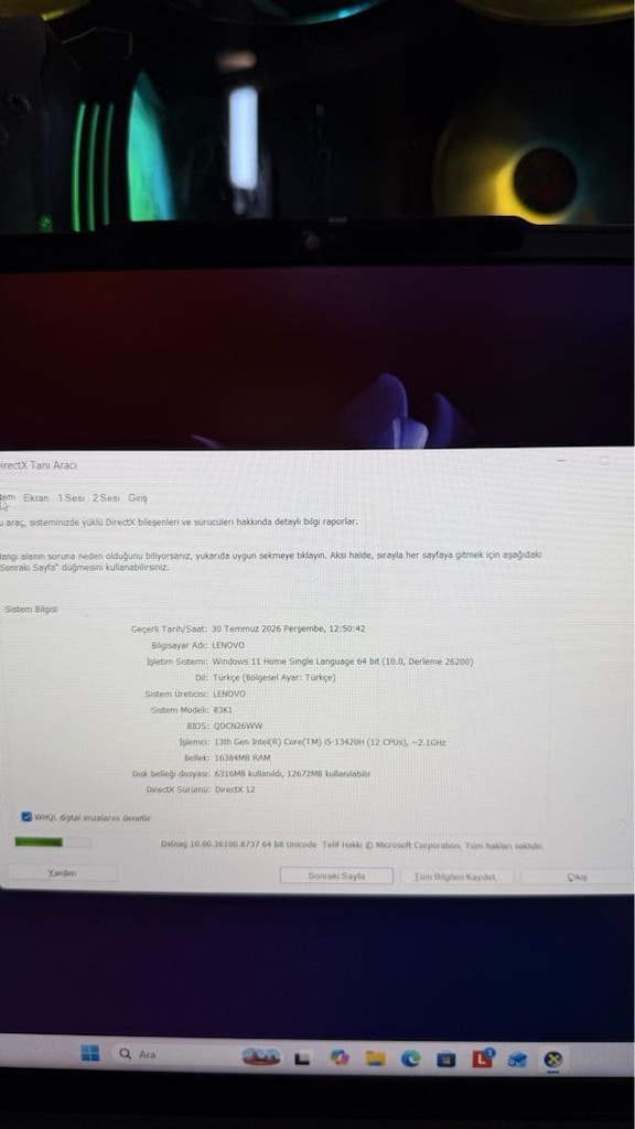 GARANTİLİ LENOVO IDEAPAD SLIM 3/ i5 13420H /16 GB RAM/512 GB SSD - 2