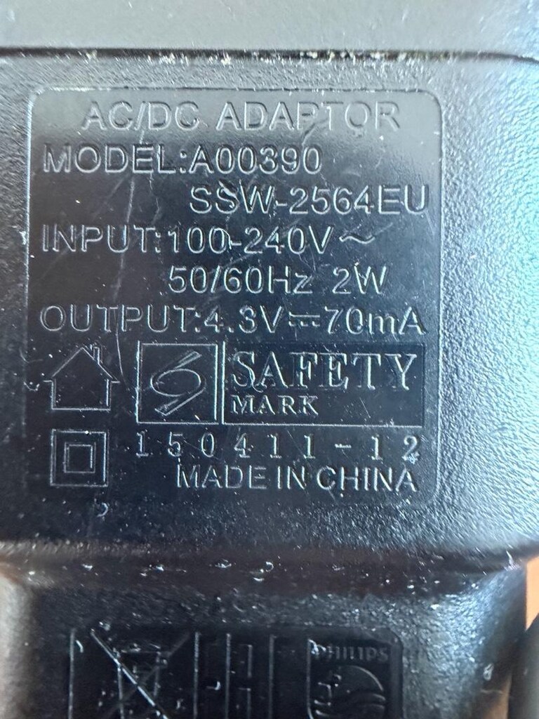 Philips A00390 4,3 volt şarj adaptörü - 5