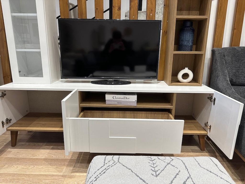 Sıfır.. Masif Mdf Ahşap 185 London Tv Ünitesi - 2