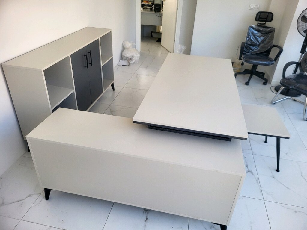L Etajerli Ofis Makam Masası Takımı - 2