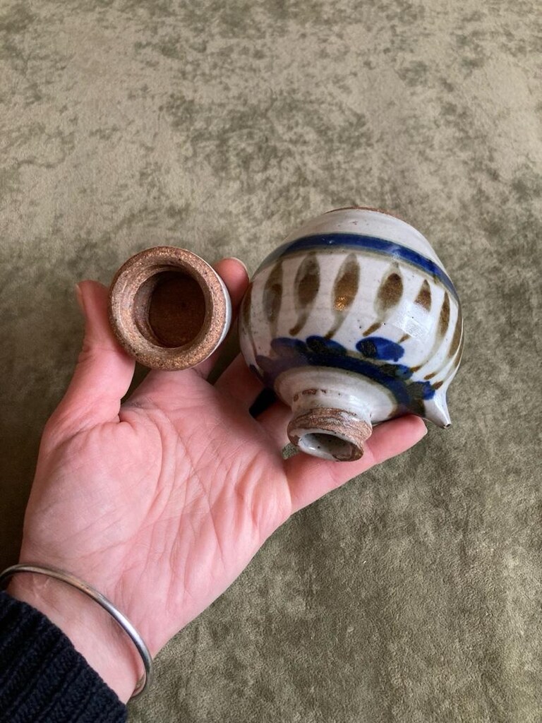 El Yapımı Seramik Sosluk Matara - 4