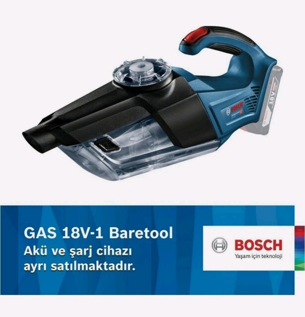 Bosch gas 18v-1 solo (akü ve şarj cihazı dahil değil) şarjlı elsüpürge