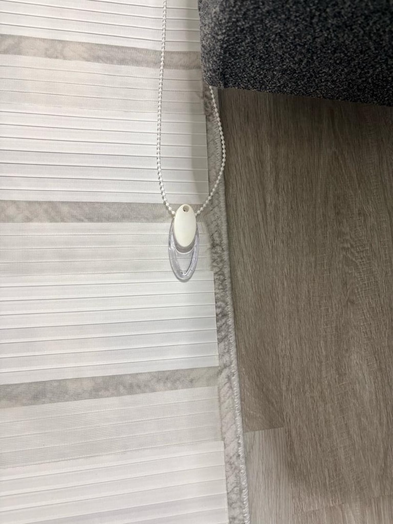 Temiz / Boncuk Detaylı Çift Mekanizmalı Zebra Stor Perde - 7