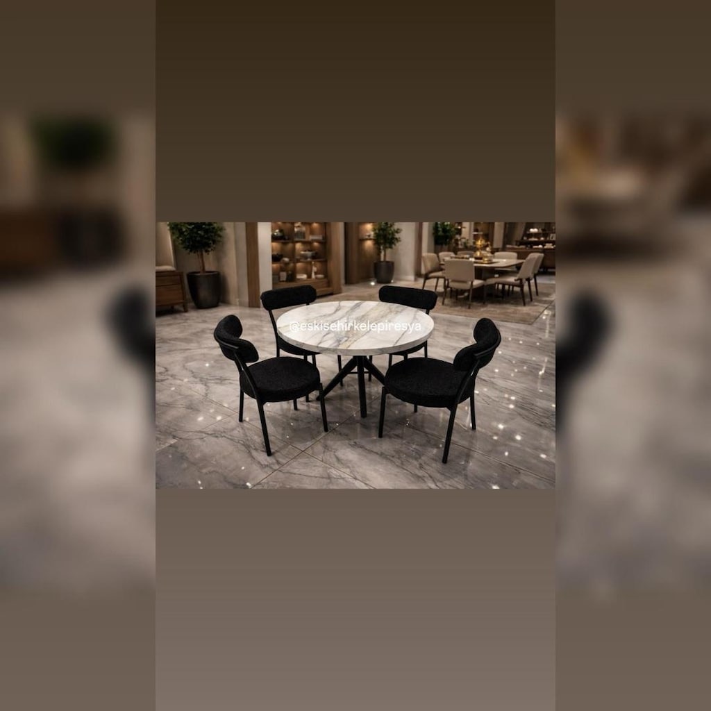 SIFIRR KAMPANYAAA Yuvarlak masa takımı 4 sandalyeli FİYAT - 8