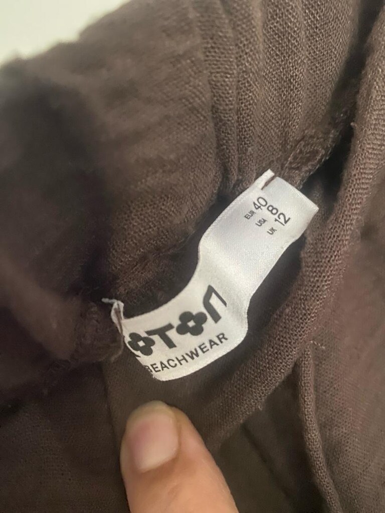 kahverengi geniş pantolon L beden - 5