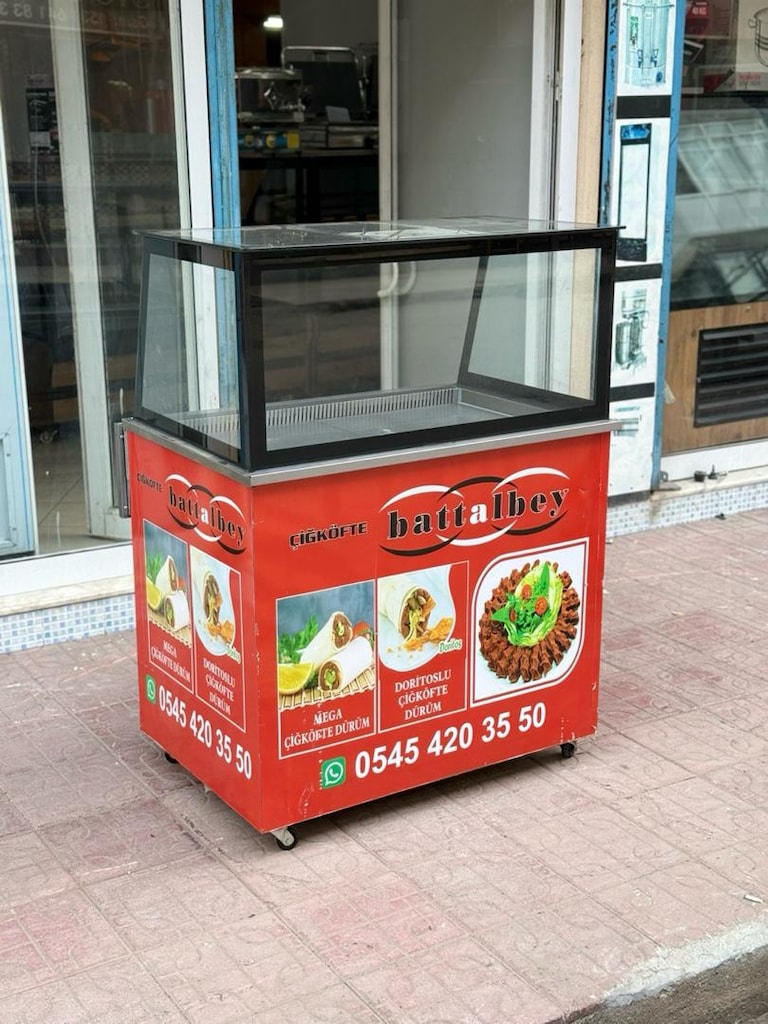 çiğ köfte dolabı çiğ köfte tezgahı çiğ köfte meze dolabı - 6