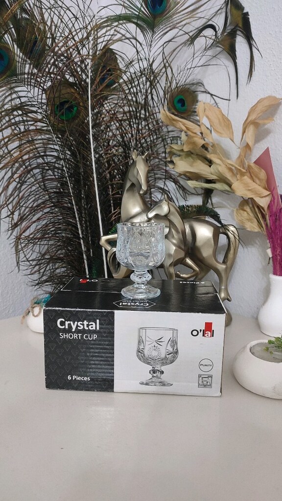 Ayaklı Kristal Kahve Yanı Su Bardağı - 2