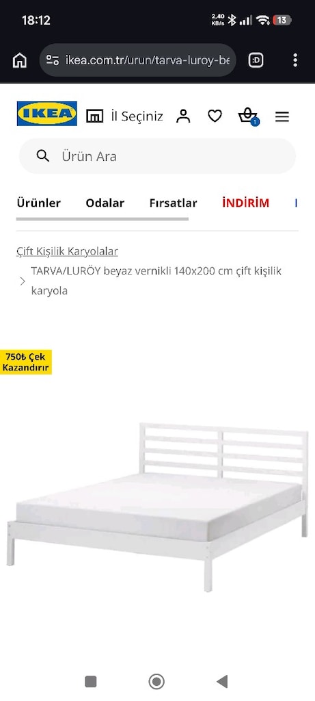 Ikea karyola 140*200 - 2