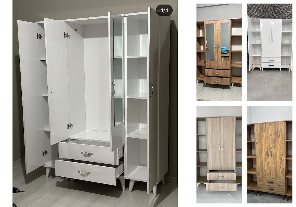 4 kapaklı elbise dolabı vnrodbrnwe - 5