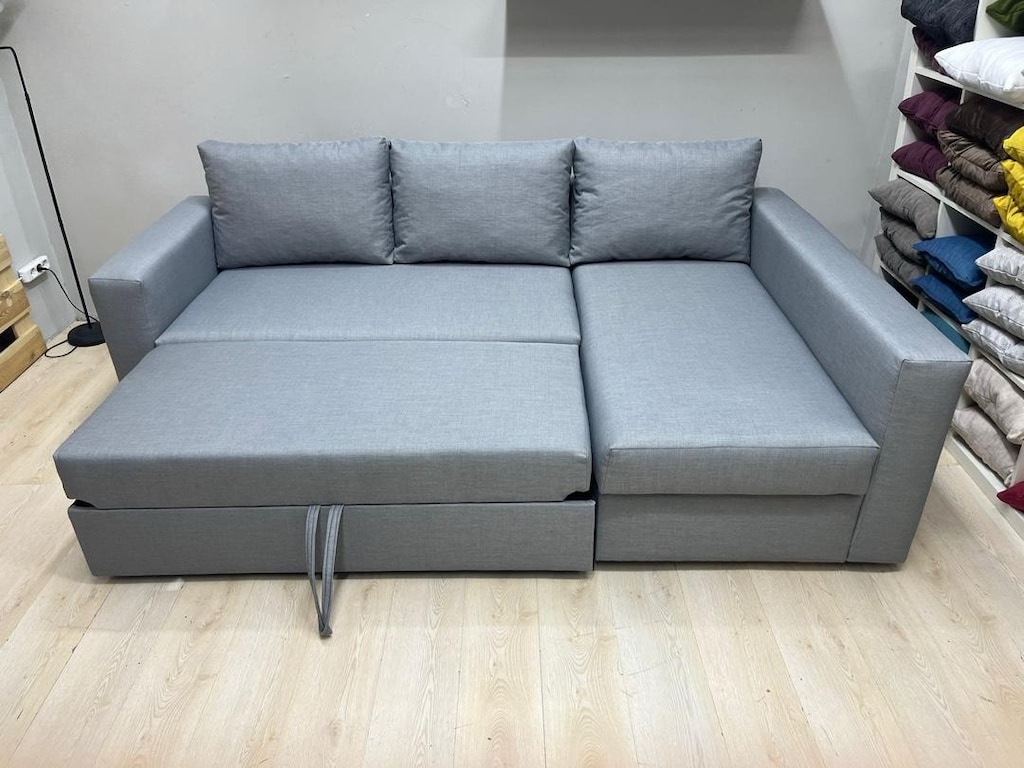 IKEA MANSTAD SIFIR KAPLAMA YATAKLI BAZALI L KÖŞE KOLTUK KANEPE - 5