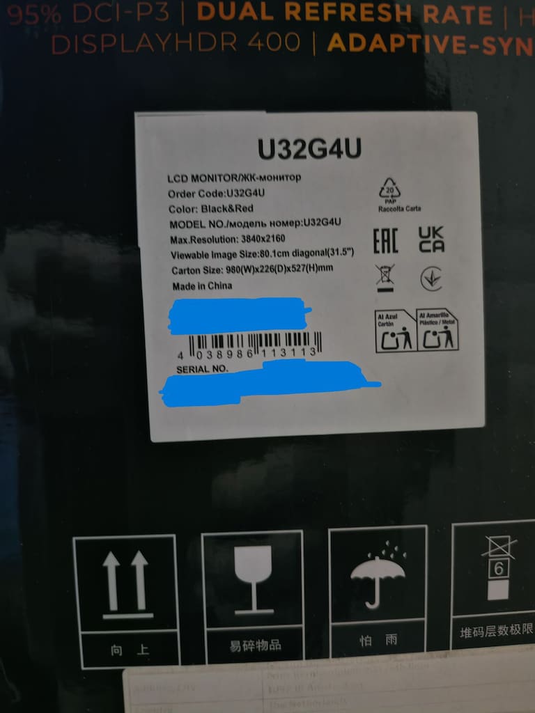 AOC U32G4 4K 160HZ/ 1080P 320HZ 0.5 Gaming Monitör - 9