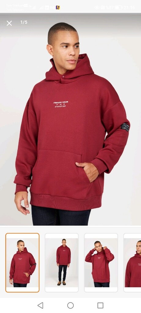 Kullanılmamış Altınyıldız Polat borda sweatshirt