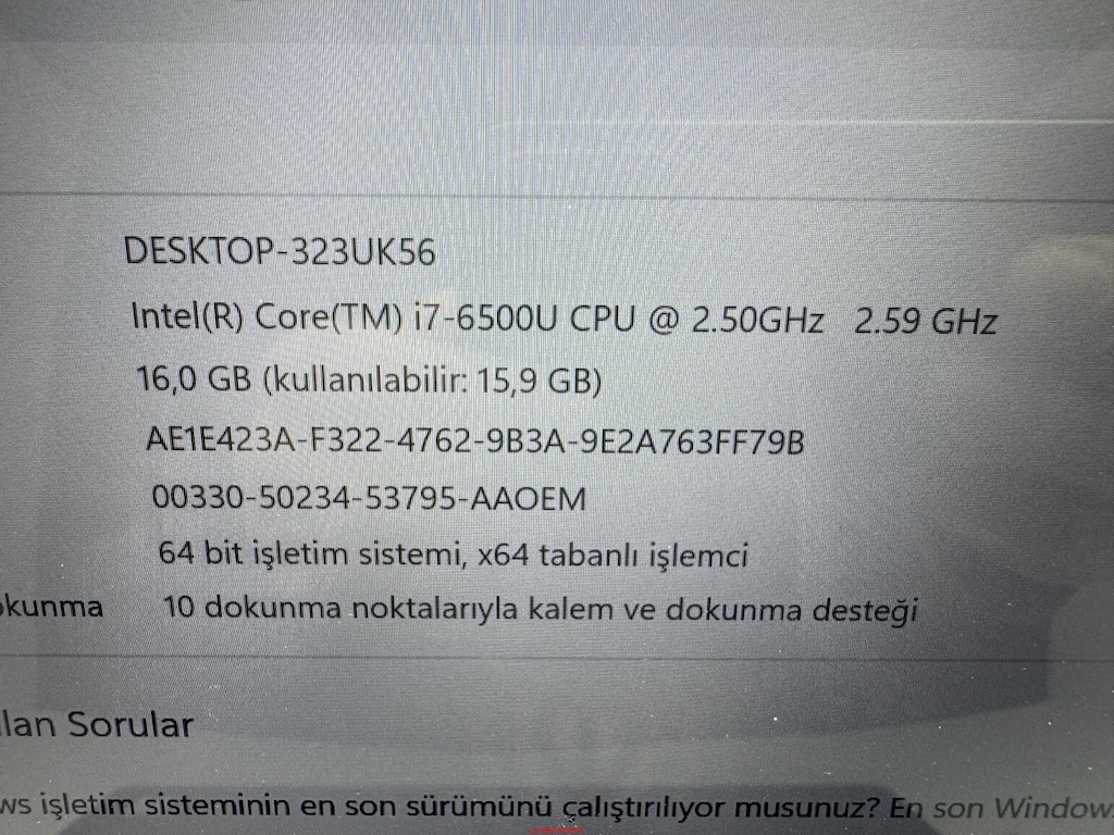 THİNKPAD YOGA İ7 6. NESİL 16 GB RAM 256 NVME DOKUNMATİK - 6
