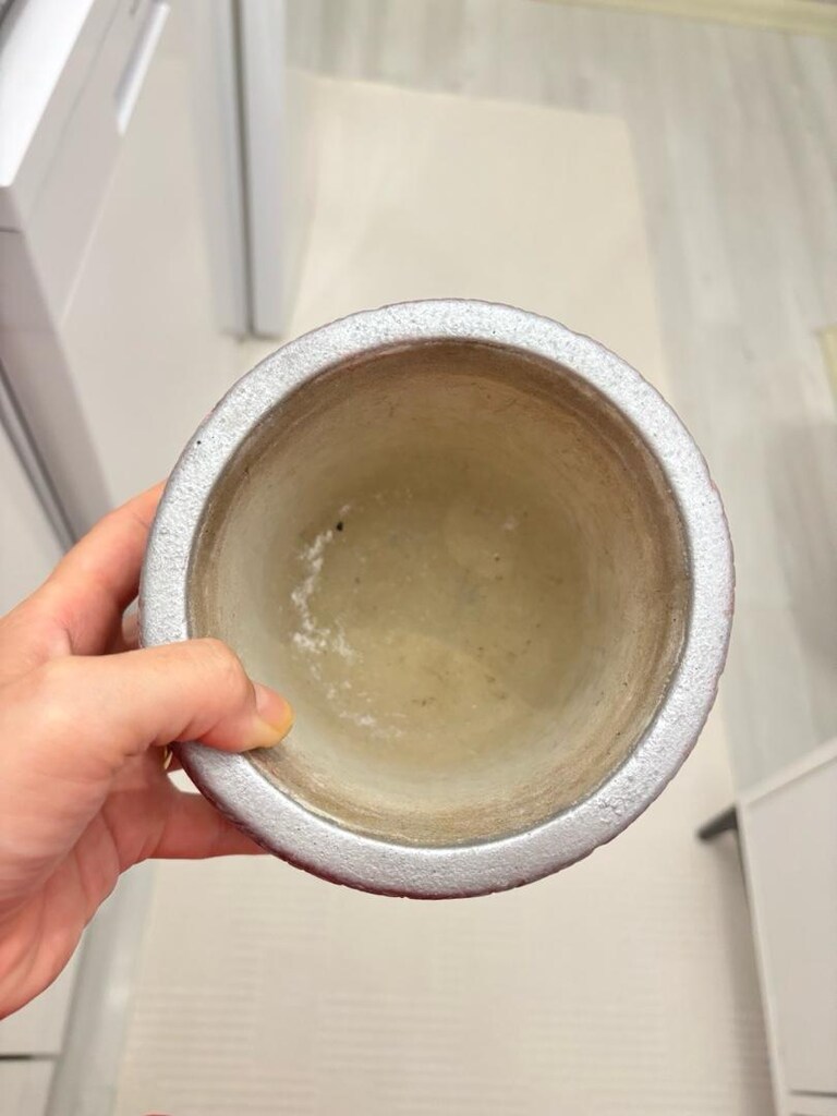 kırmızı beton saksı - 2