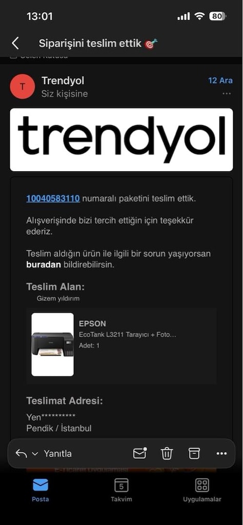 Sıfır Ayarında Garantili Epson L3211 Tanklı Yazıcı (Pazarlık payı var) - 15