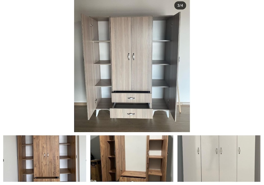 4 kapaklı elbise dolabı rkwtpnthcw - 4