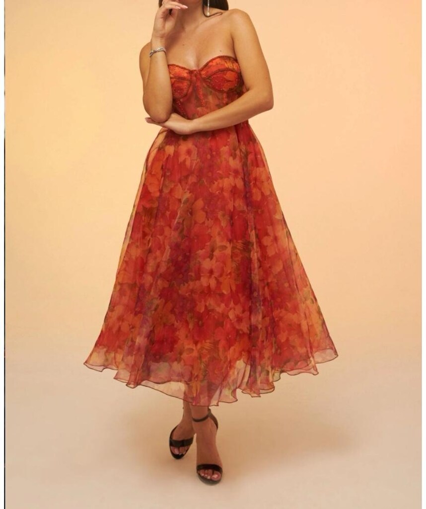 carmen şık elbise 42 beden - 9