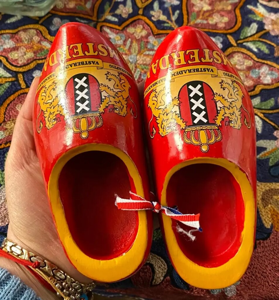 AMSTERDAM Ahşap El Yapımı Vintage El Boyama Ayakkabı & Çift - 4