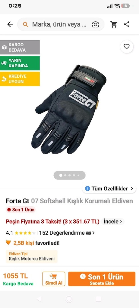 forte gt motorcu eldiveni - 5
