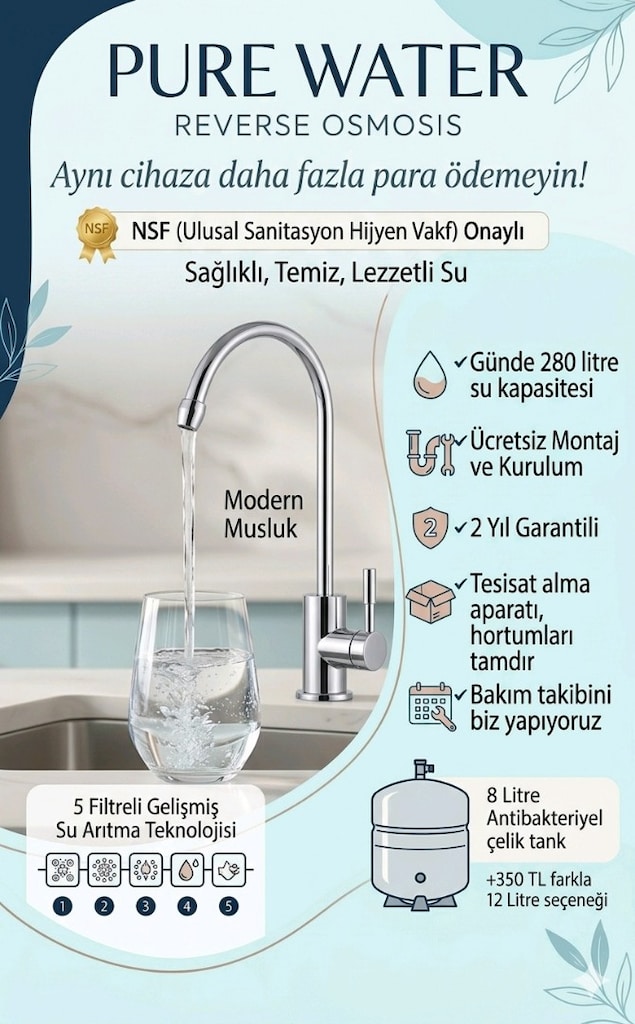 KAMPANYA SIFIR 2 YIL GARANTİLİ MONTAJ DAHİL SU ARITMA CİHAZI - 3