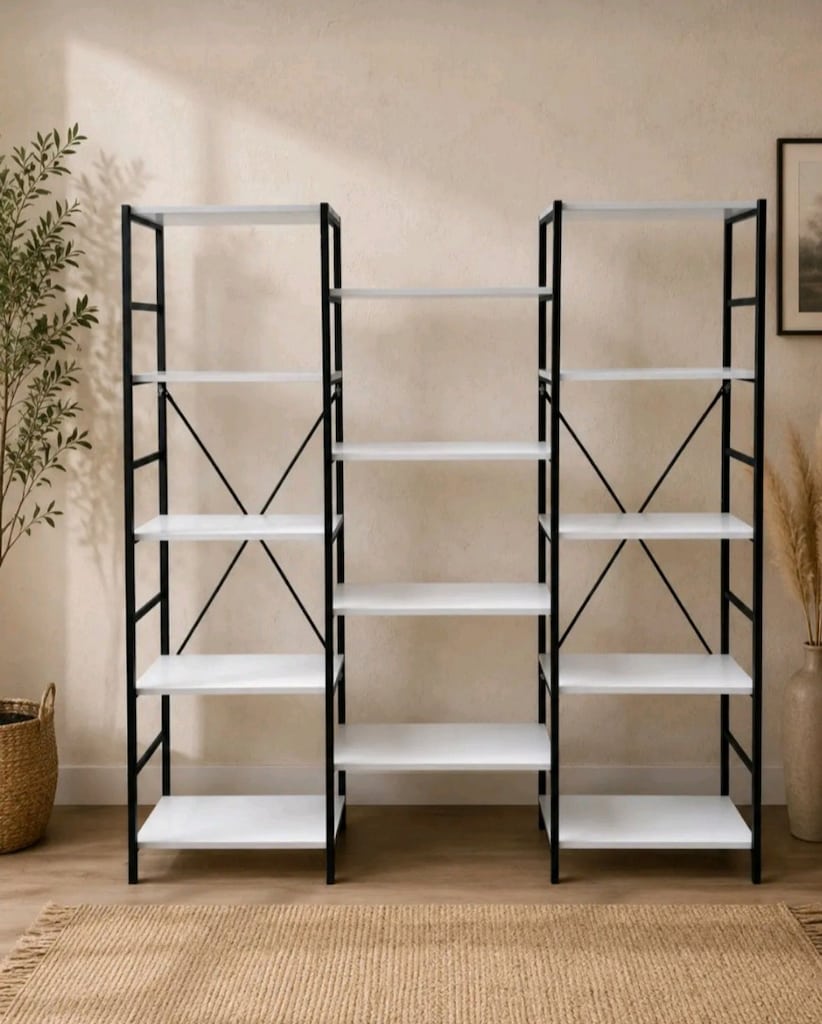 Çok Katlı Modern Kitaplık ve Raf Ünitesi - 13