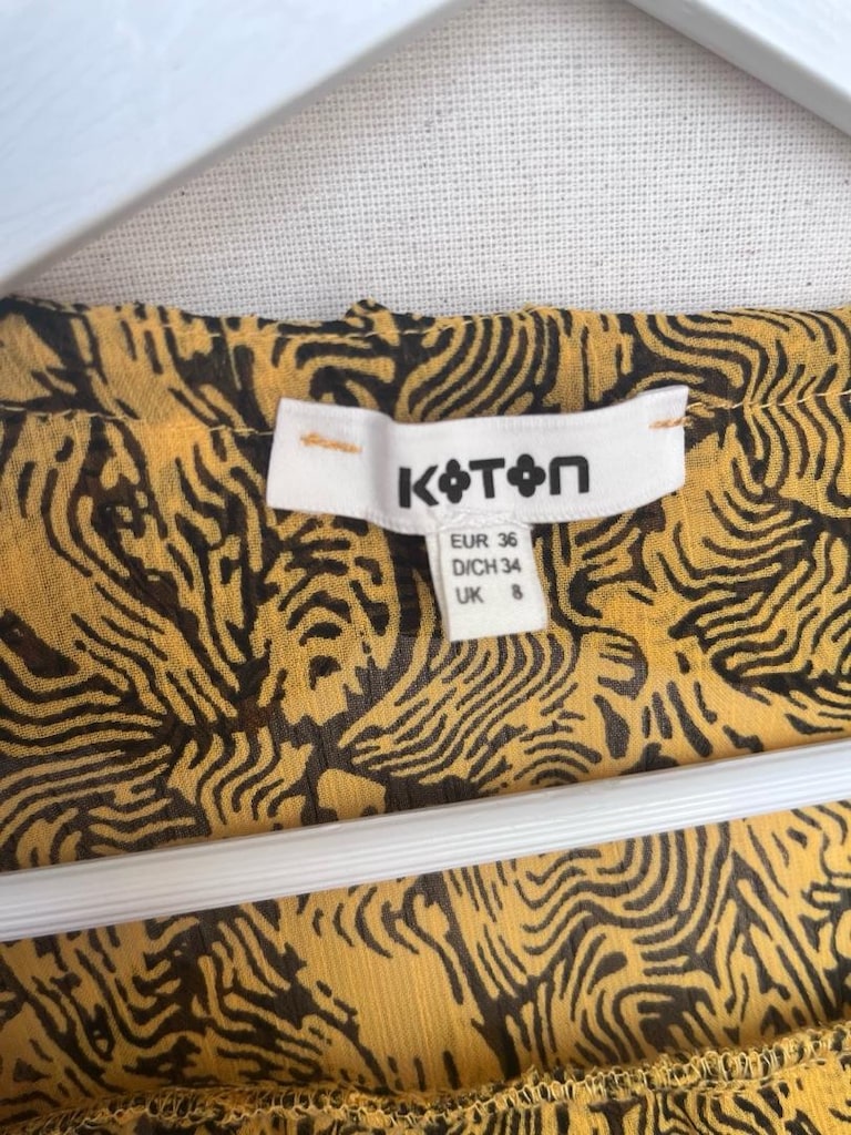 Fırfır detayı bağcıklı Koton bluz - 6