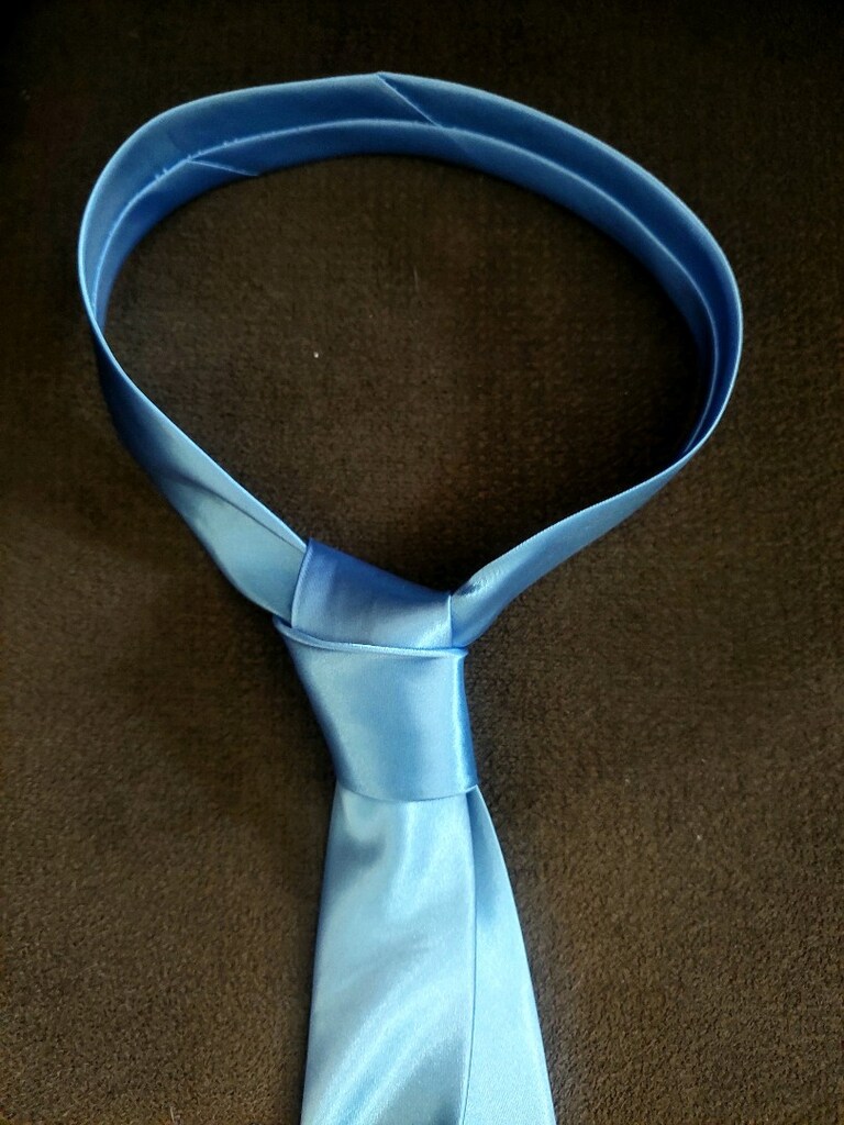 Model erkek gök mavi renk kravat - 4