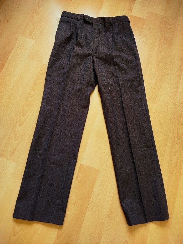 Vintage sıfır etiketli Kore'de üretilmiş çok kaliteli 55% yün erkek pa - 9