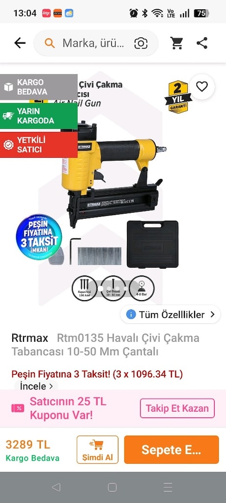 çivi tabancası havalı rtrmax - 4