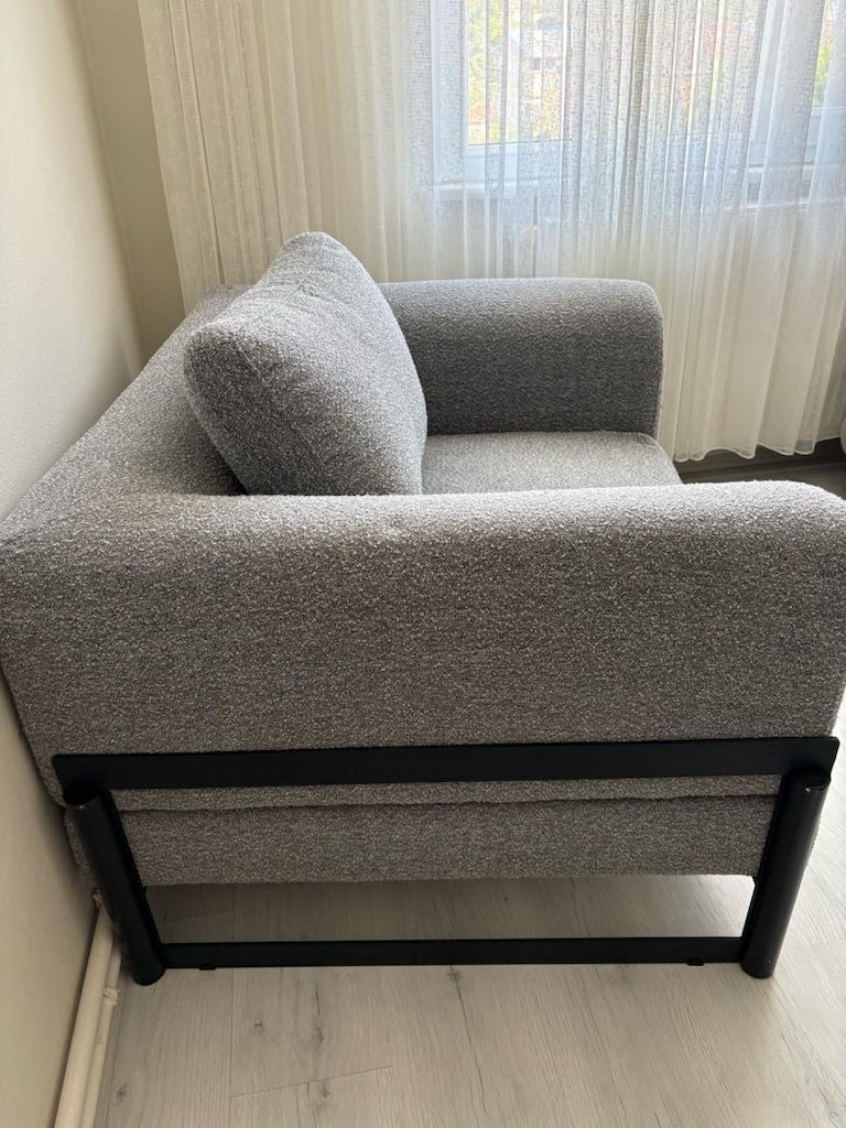 Gri Modern Berjer Koltuk – Şık Tasarım - 5