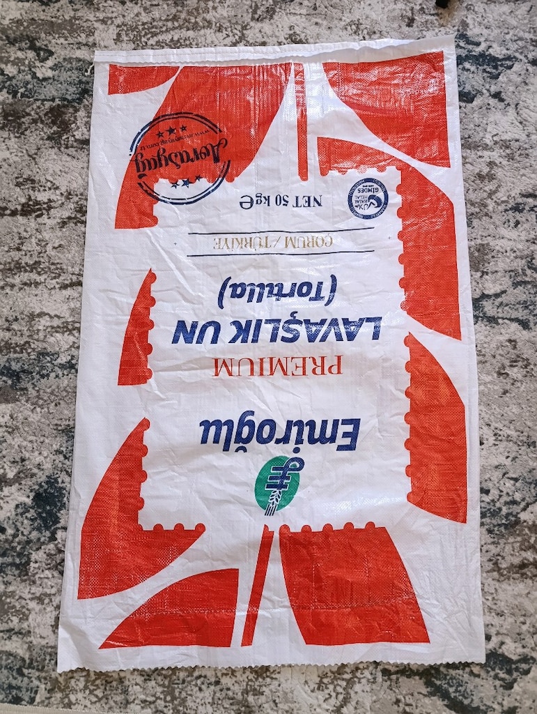 YIKANMIŞ 50 KİLOLUK 60-100 EBAT TEMİZ UN ÇUVALI - 4
