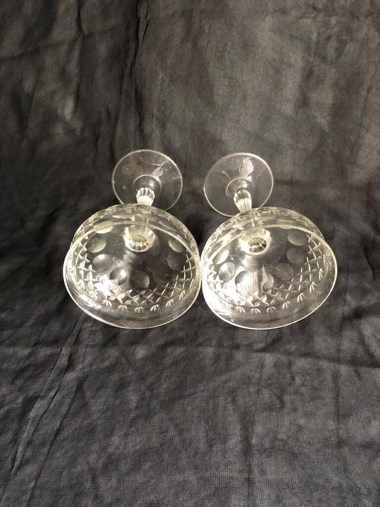 2 parça kristal kesme yayvan martini bardağı *İKİSİNİN FİYATIDIR* - 4
