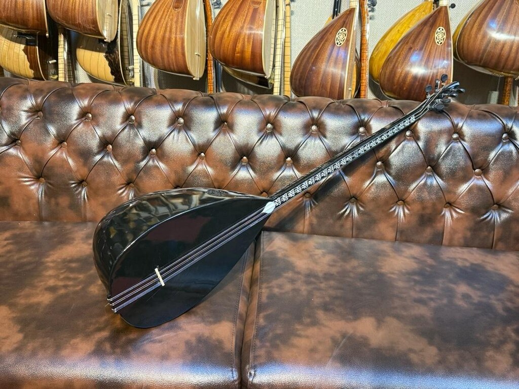TAM PROFESYONEL 41 TEKNE SİYAH İNCİ UZUN SAP SAZ - 5