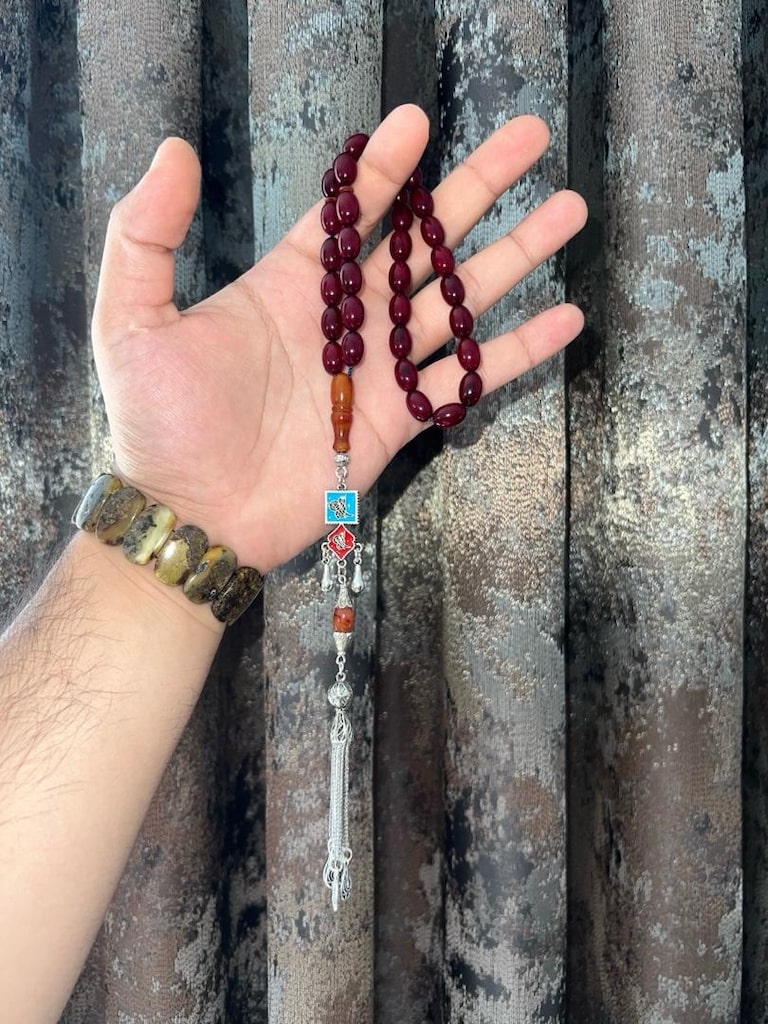Sıkma Kehribar Tesbih - 2