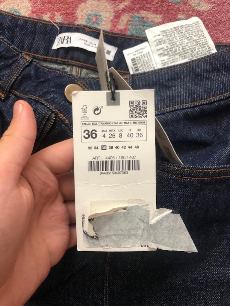 Etiketli Sıfır Zara Yüksek Bel Wide Leg Kot Pantolon (Beden 36) — görsel 3/3