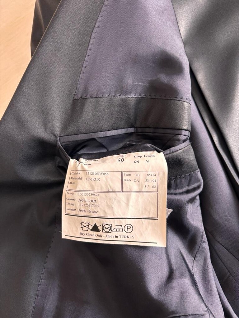 Beymen parlak kumaş lacivert takım elbise(50 beden) - 4