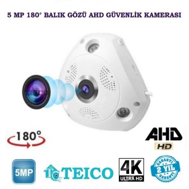 5 Mp 180 ° Balık Gözü Ahd Güvenlik Kamerası Teico-1805