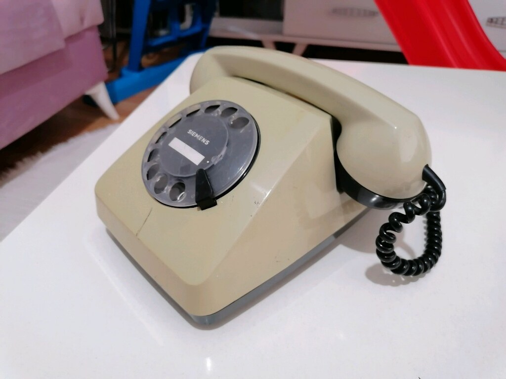 Antika Çevirmeli Telefon, Pop Art çift renkli - 3
