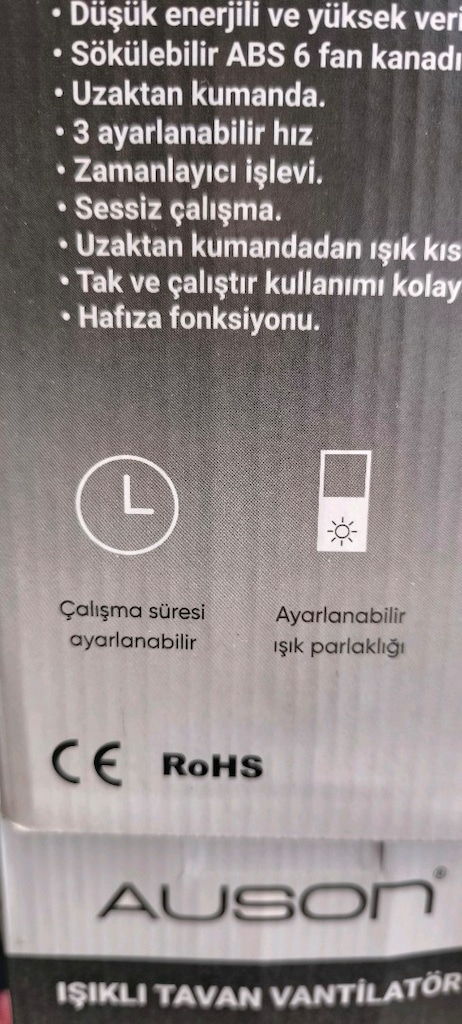 Hem ışık hem fan vantilatör. - 8