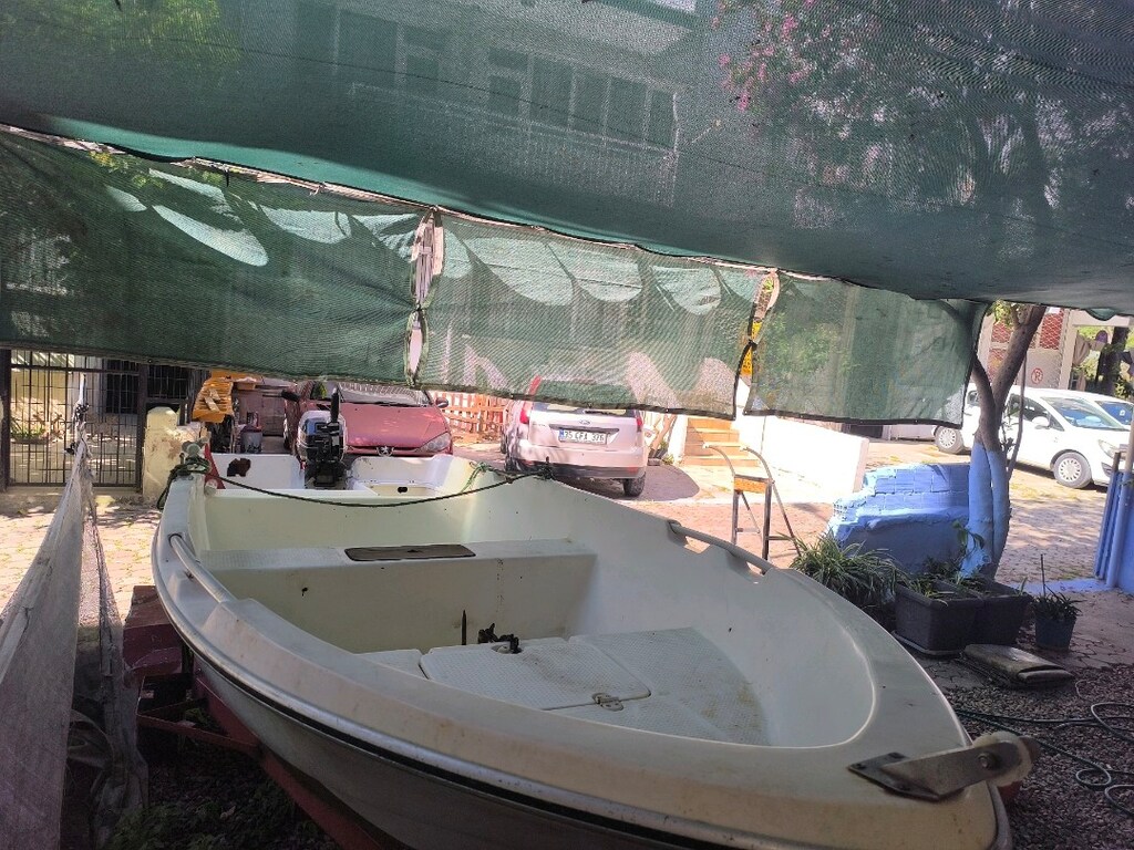 polyester kayık, Römork 9,9 evinrude kısa şaft 2 zamanlı - 5