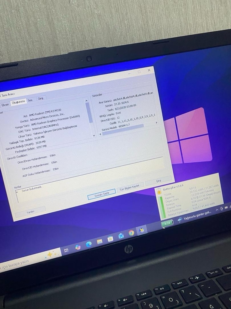 HP-i5 7.NESİL-12GB DDR4-2GB R5 M330-240GB SSD-BATARYALI-LAPTOP - 4
