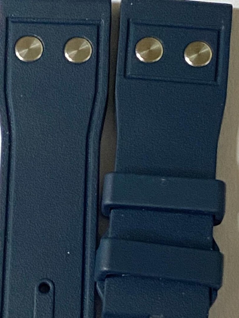 IWC lacivert silikon kordon kolay tak çıkar 21 mm - 3