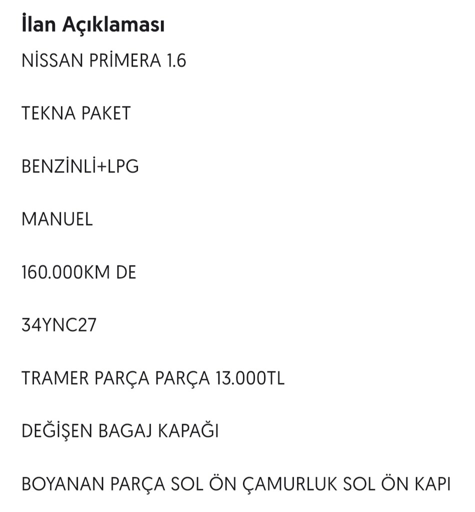 ACİLLLLLL Nissan Primera japon tankı - 15