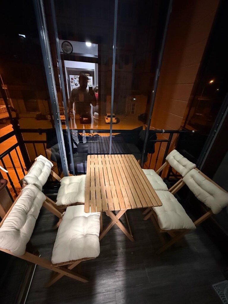 Meya Dekor 4+1 Minderli Balkon Bahçe Mutfak Bistro Set Katlanır Masa-s - 4
