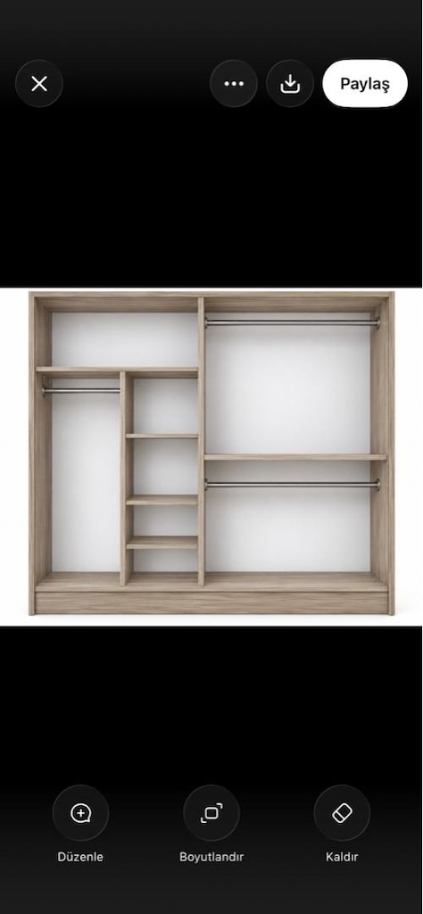 200x210 SÜRGÜLÜ AYNALI GARDIROP – BEYAZ CEVİZ - 2